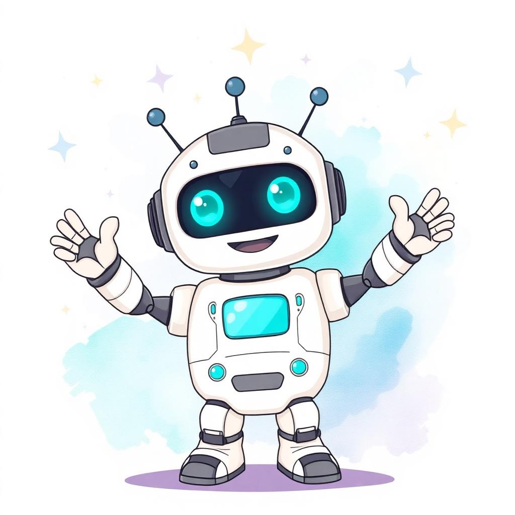 Friendly AI companion illustration